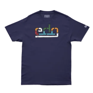 Camiseta EDG Logo Colorido fundo azul